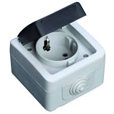 BASE ENCHUFE EXTERIOR ESTANCA CON TAPA