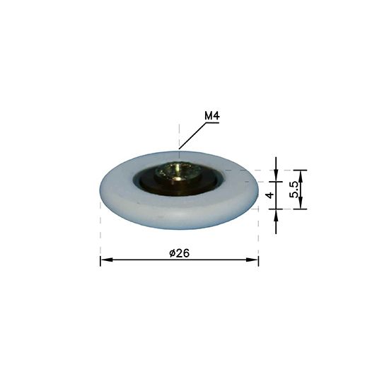 RODAMIENTO BOLAS FRONTAL 26MM 4X8 REF M003