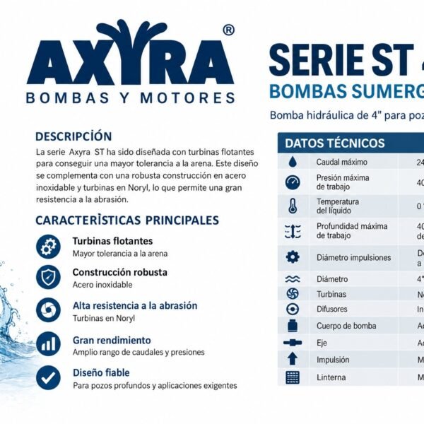 Bomba sumergible AXYRA ST 4"