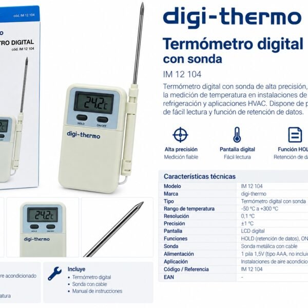 Termómetro digital con sonda digi-thermo IM 12 104